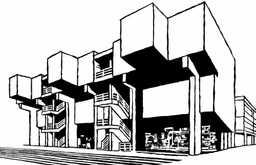 Illustration of brutalism at Brunel University