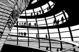 The dome of the Reichstag, Berlin, designed by Norman Foster